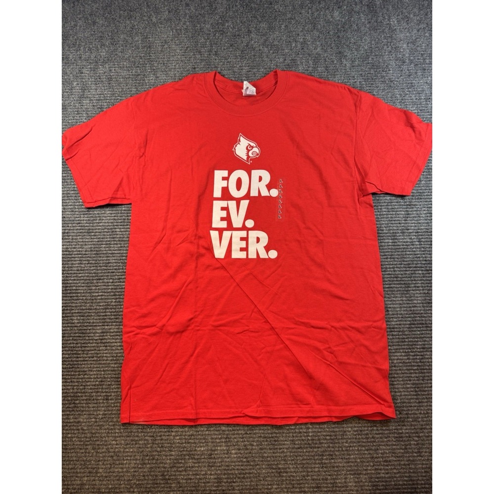 Louisville Cardinals Forever Short Sleeve Shirt Red New Without Tags